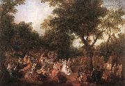 Nicolas Lancret Fete in a Wood France oil painting reproduction